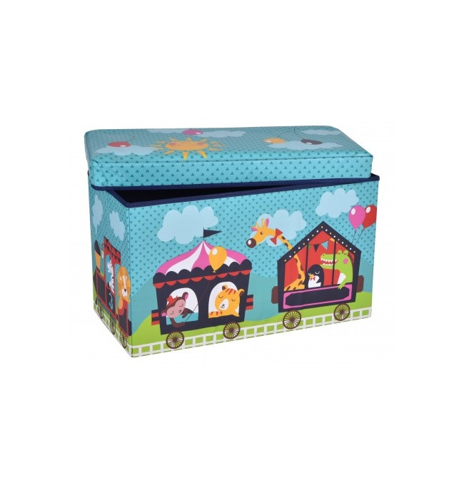 Dětský box na hračky s motivem vláčku