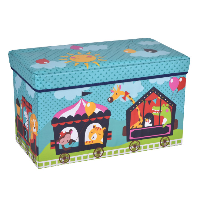 Dětský box na hračky s motivem vláčku