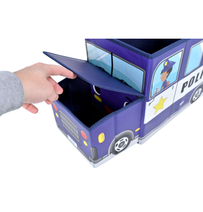 Taburetka ve tvaru policejního auta modrá