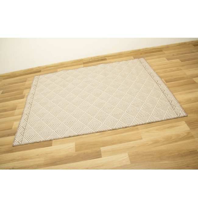 Šňůrkový oboustranný koberec Brussels 205740/10610 béžový / krémový