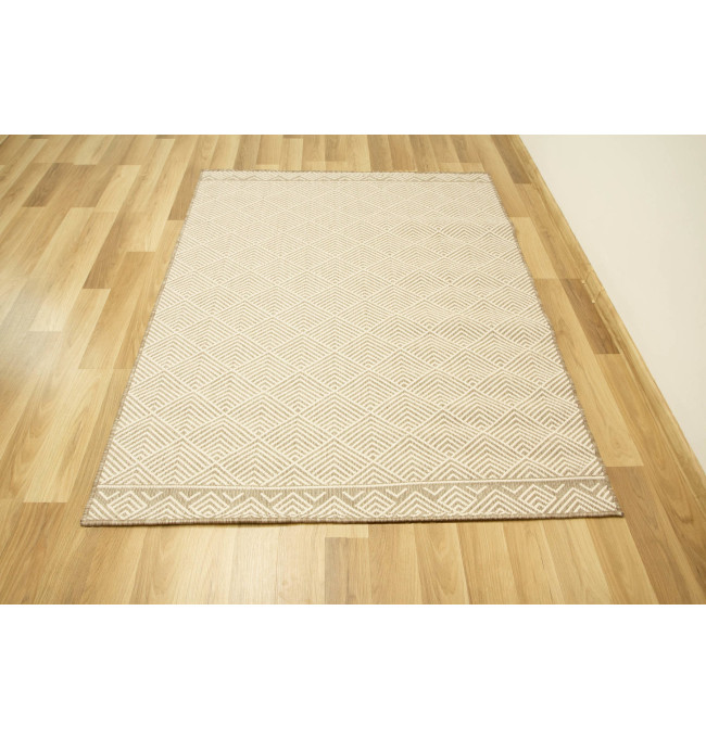 Šňůrkový oboustranný koberec Brussels 205740/10610 béžový / krémový