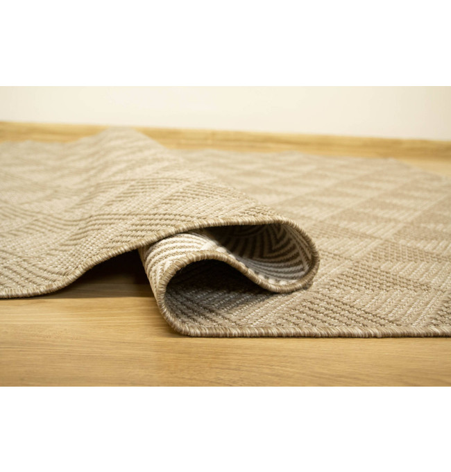 Šňůrkový oboustranný koberec Brussels 205740/10610 béžový / krémový