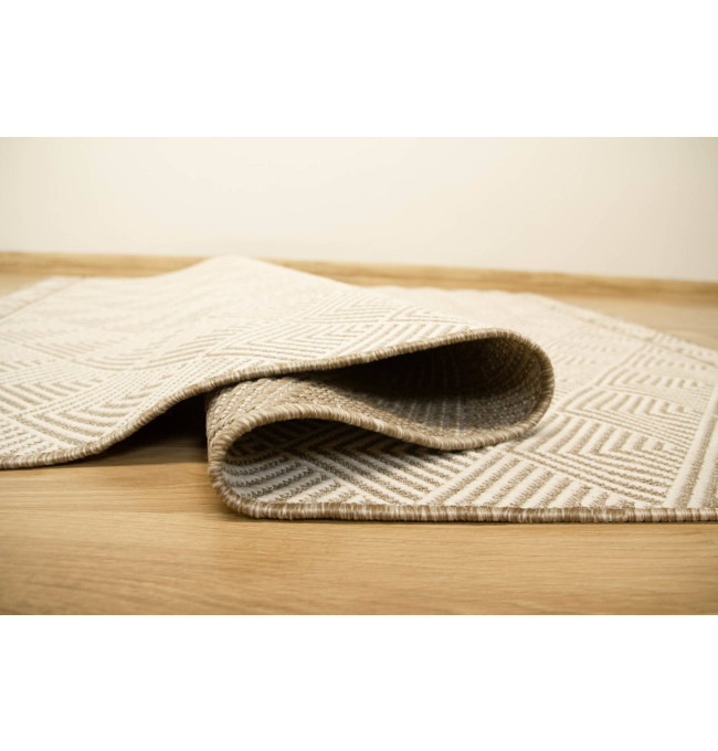 Šňůrkový oboustranný koberec Brussels 205740/10610 béžový / krémový