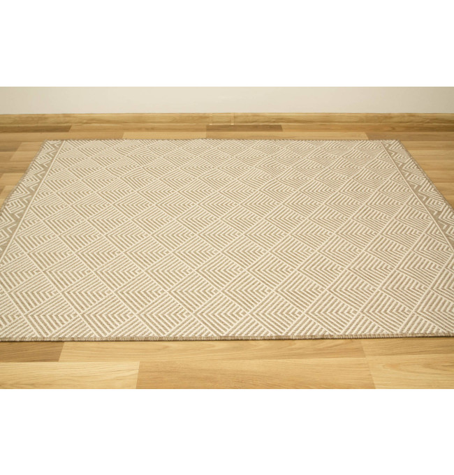 Šňůrkový oboustranný koberec Brussels 205740/10610 béžový / krémový