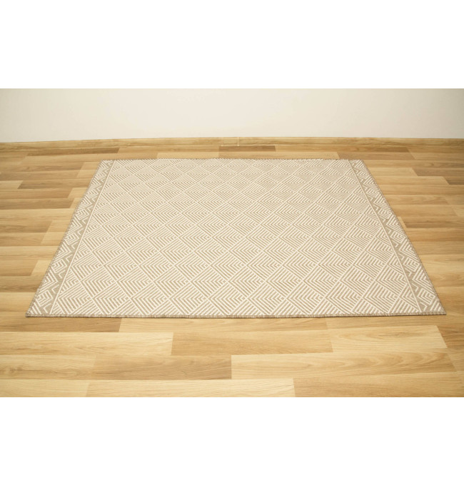 Šňůrkový oboustranný koberec Brussels 205740/10610 béžový / krémový