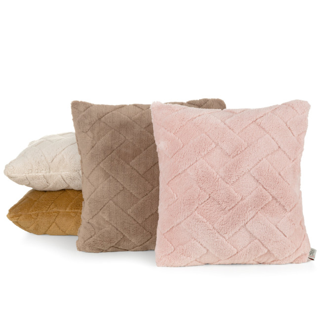 Povlak na polštář D91 CARO tmavě béžový