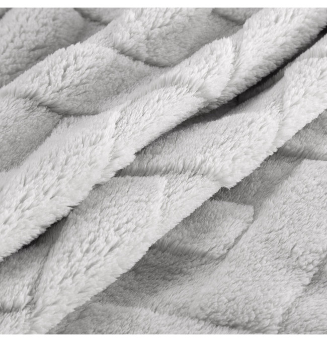 Povlak na polštář D91 CARO stříbrný