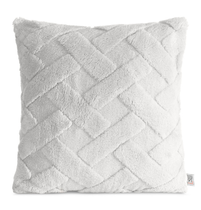 Povlak na polštář D91 CARO stříbrný