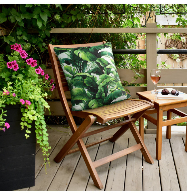Povlak na polštář GARDEN 6 zelená / bílá