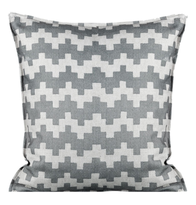 Povlak na polštář GEO ocelový / béžový