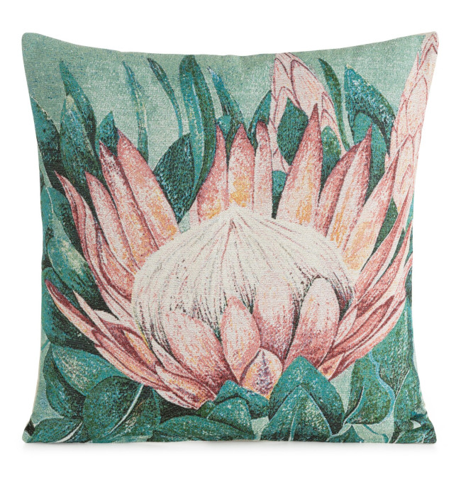 Povlak na polštář GOBELIN 09 tyrkysový / růžový