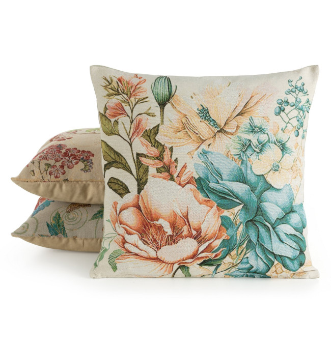 Povlak na polštář GOBELIN 10 krémový / modrý