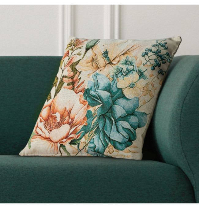 Povlak na polštář GOBELIN 10 krémový / modrý