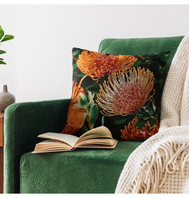 Povlak na polštář GOBELIN 11 zelený / oranžový