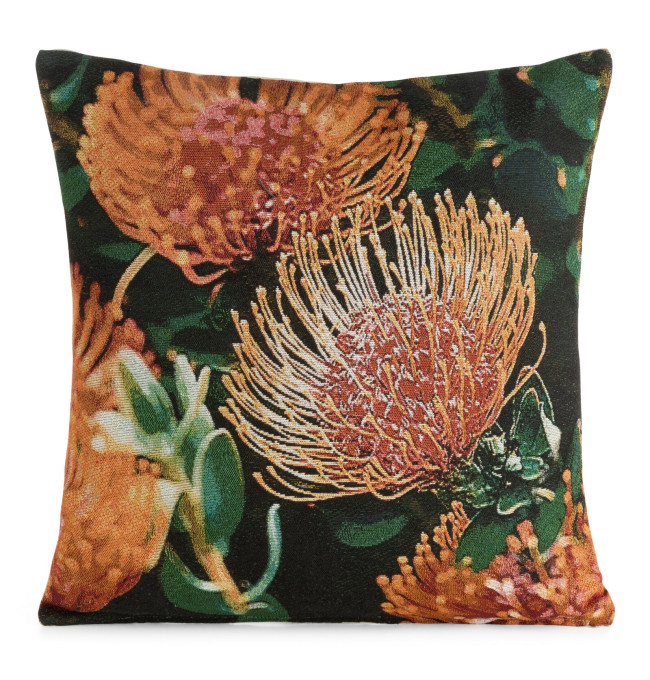 Povlak na polštář GOBELIN 11 zelený / oranžový