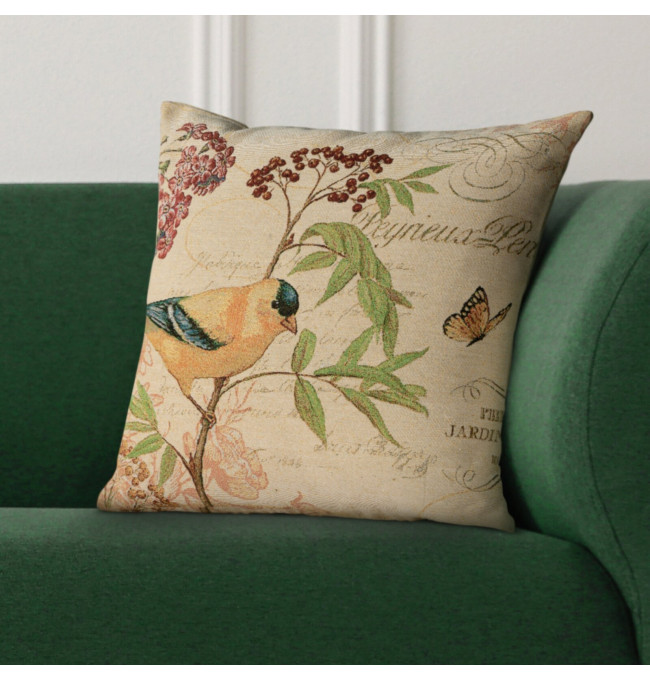 Povlak na polštář GOBELIN 13 béžový / zelený