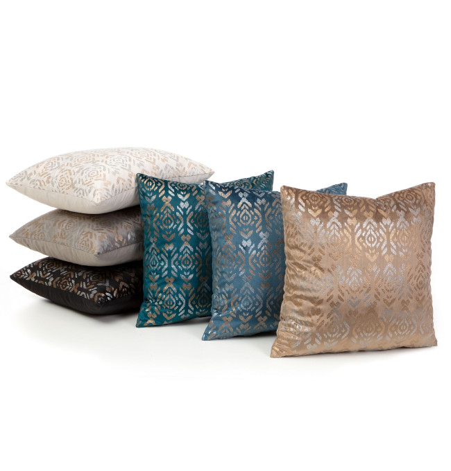 Povlak na polštář LAURA béžový / zlatý