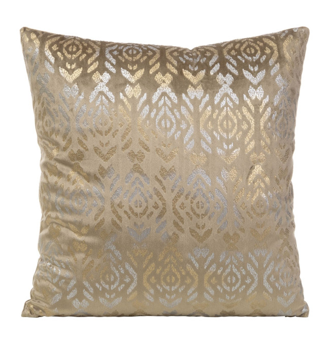 Povlak na polštář LAURA béžový / zlatý