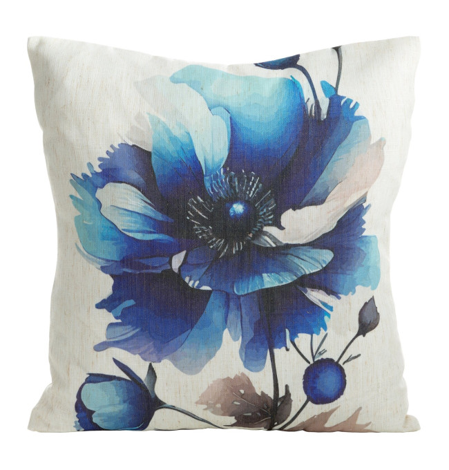 Povlak na polštář CHP 51 béžový / modrý