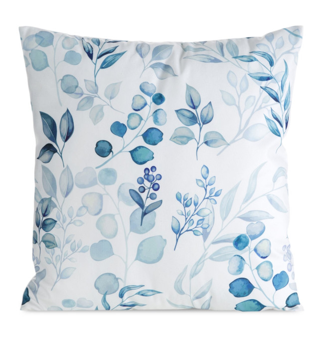 Povlak na polštář 33 MINK bílý / tyrkysový