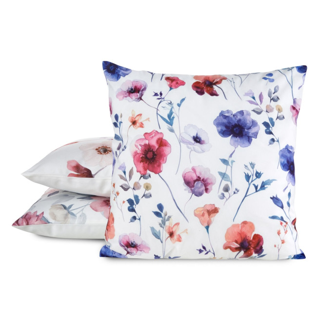 Povlak na polštář MINK 38 bílý / fialový