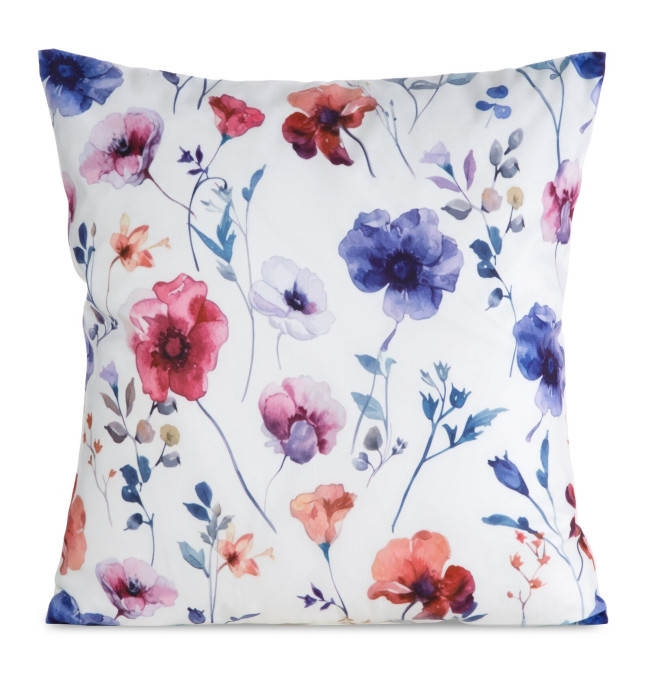 Povlak na polštář MINK 38 bílý / fialový