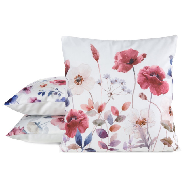 Povlak na polštář MINK 39 bílý / červený