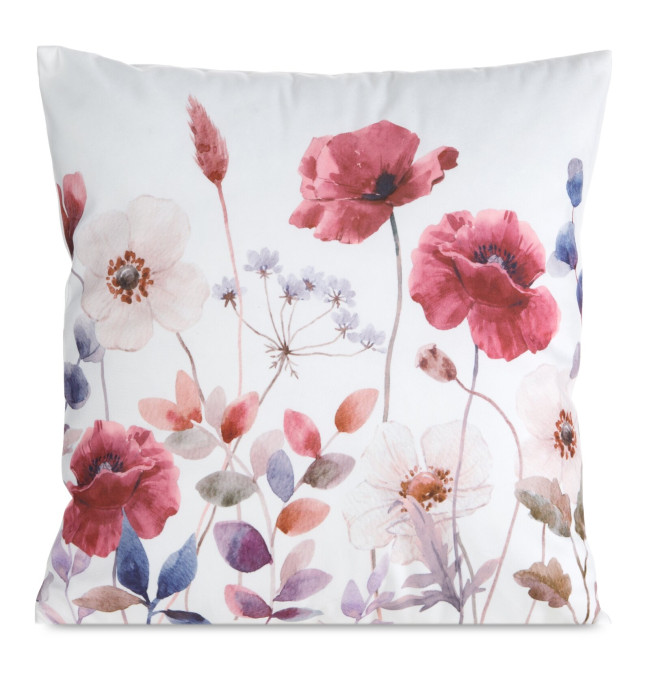 Povlak na polštář MINK 39 bílý / červený