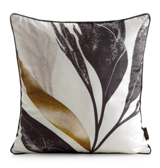 Povlak na polštář VELVET 167 bílý / černý