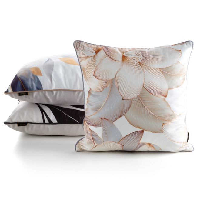 Povlak na polštář VELVET 197 béžový / zlatý