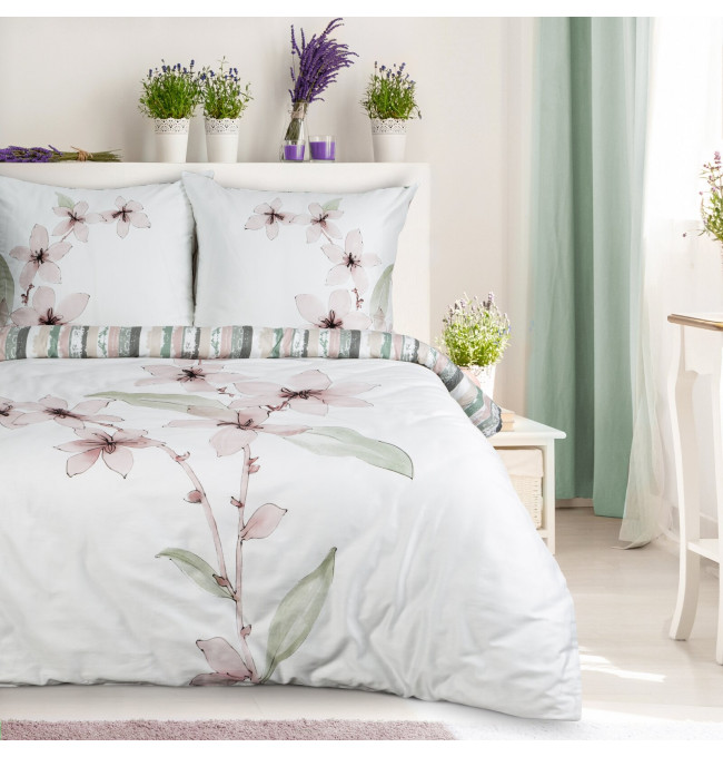 Ložní souprava BIANCA bílá / pudrově růžová