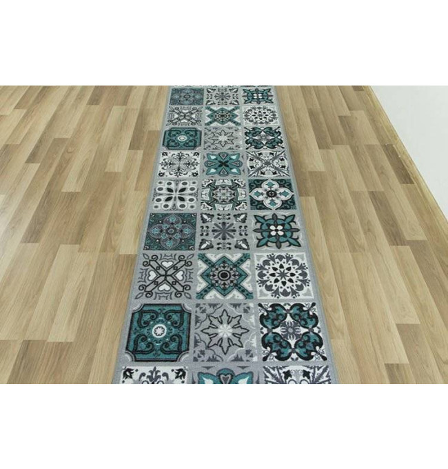 Protiskluzový běhoun Patchwork - tyrkys