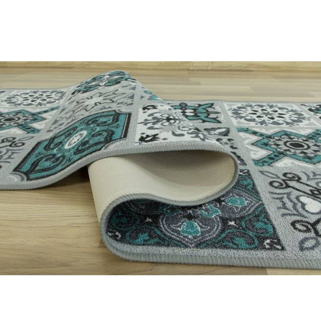 Protiskluzový běhoun Patchwork - tyrkys