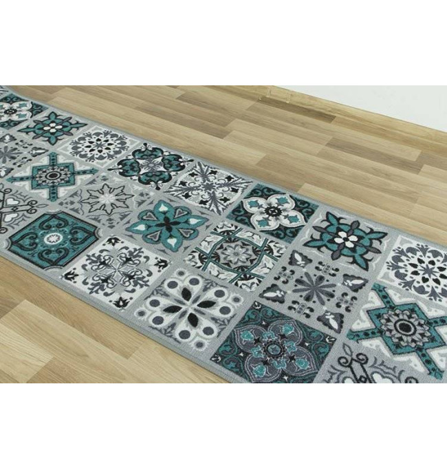 Protiskluzový běhoun Patchwork - tyrkys