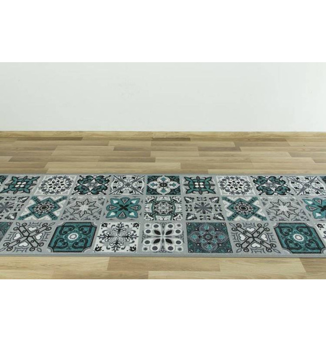 Protiskluzový běhoun Patchwork - tyrkys
