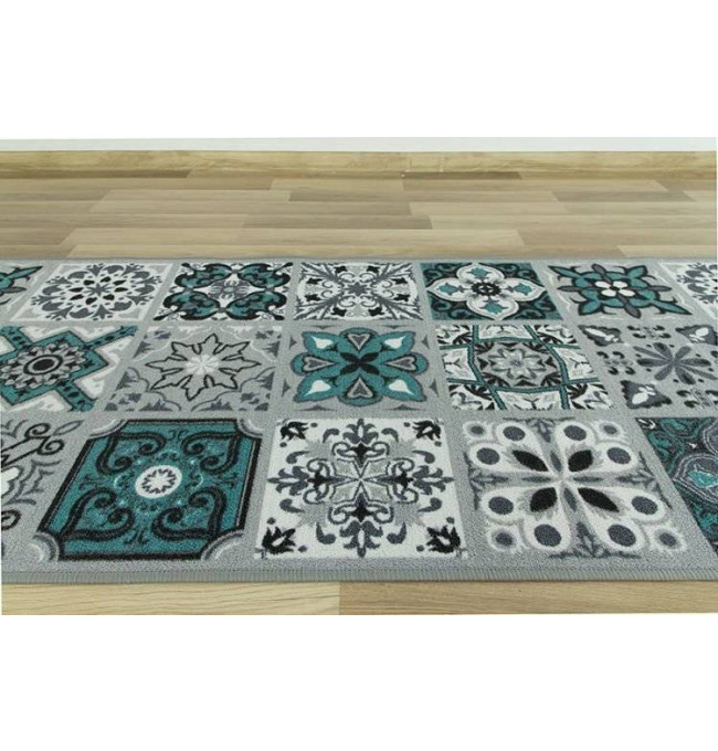 Protiskluzový běhoun Patchwork - tyrkys