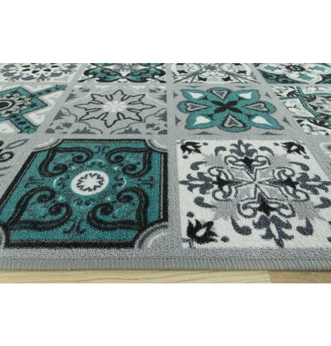 Protiskluzový běhoun Patchwork - tyrkys