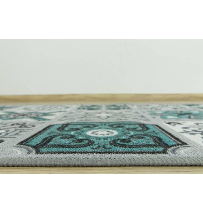 Protiskluzový běhoun Patchwork - tyrkys