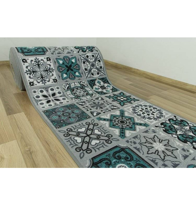 Protiskluzový běhoun Patchwork - tyrkys