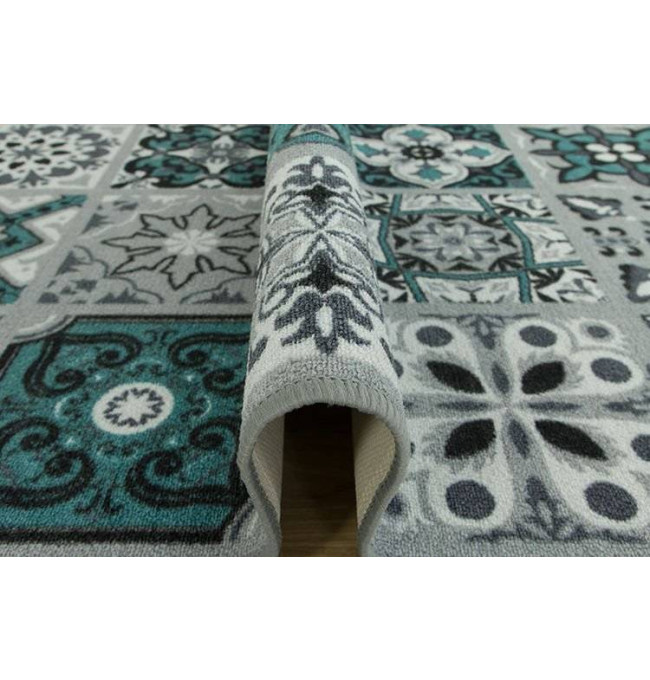 Protiskluzový běhoun Patchwork - tyrkys