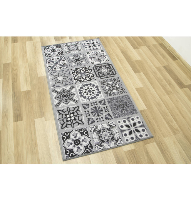 Protiskluzový koberec / běhoun Patchwork šedý