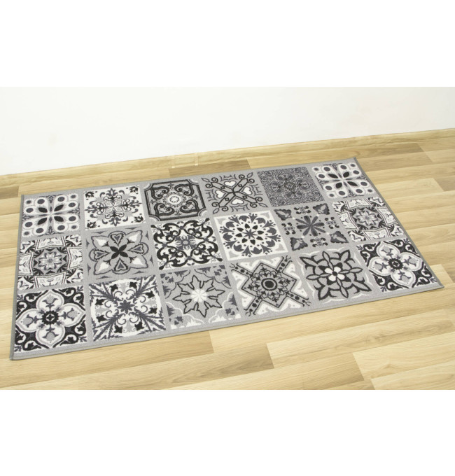 Protiskluzový koberec / běhoun Patchwork šedý