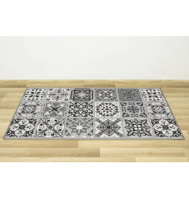 Protiskluzový koberec / běhoun Patchwork šedý