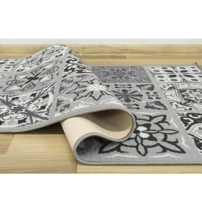 Protiskluzový koberec / běhoun Patchwork šedý