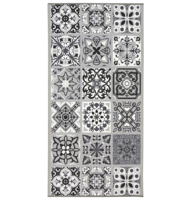 Protiskluzový koberec / běhoun Patchwork šedý