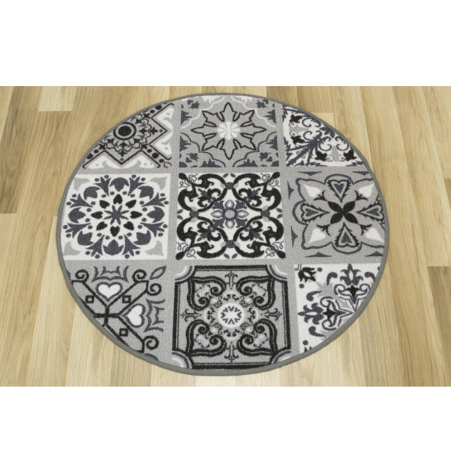 Protiskluzový koberec Patchwork šedý