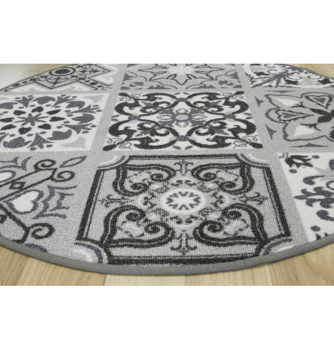 Protiskluzový koberec Patchwork šedý