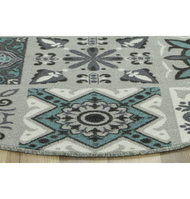 Protiskluzový koberec Patchwork tyrkysový