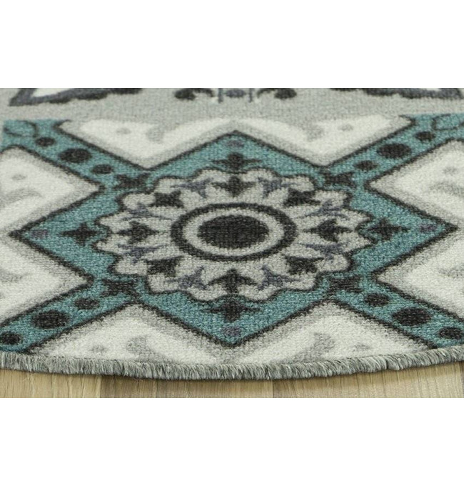 Protiskluzový koberec Patchwork tyrkysový