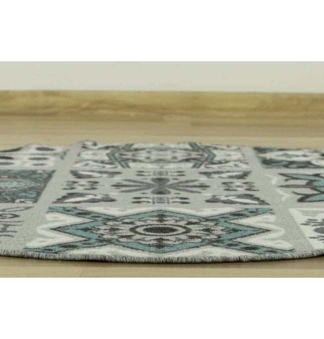 Protiskluzový koberec Patchwork tyrkysový